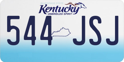 KY license plate 544JSJ