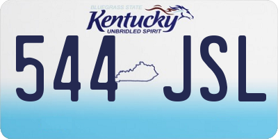 KY license plate 544JSL