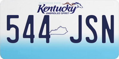 KY license plate 544JSN