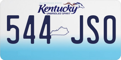 KY license plate 544JSO