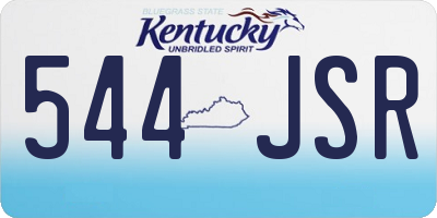 KY license plate 544JSR