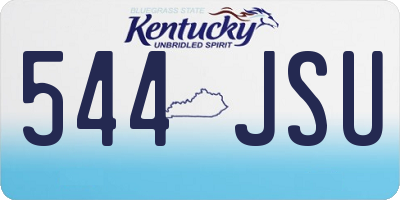 KY license plate 544JSU