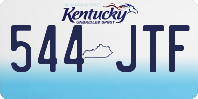 KY license plate 544JTF