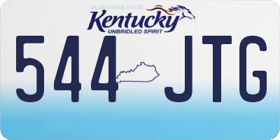 KY license plate 544JTG