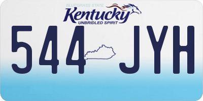 KY license plate 544JYH