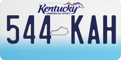 KY license plate 544KAH