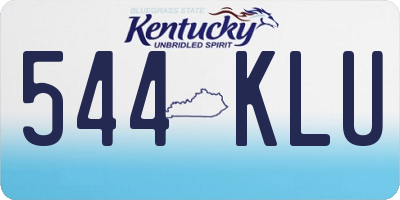 KY license plate 544KLU