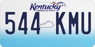KY license plate 544KMU