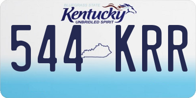 KY license plate 544KRR