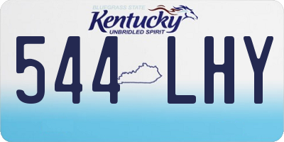 KY license plate 544LHY
