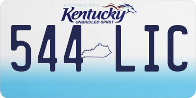 KY license plate 544LIC
