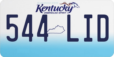 KY license plate 544LID
