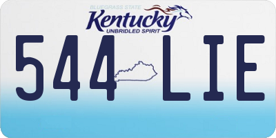 KY license plate 544LIE