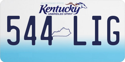 KY license plate 544LIG