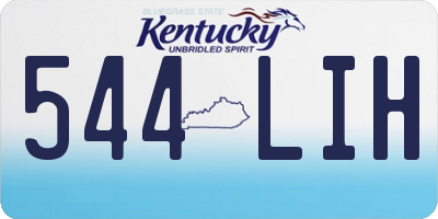 KY license plate 544LIH