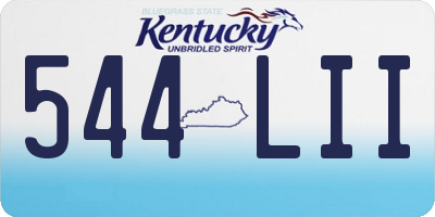 KY license plate 544LII