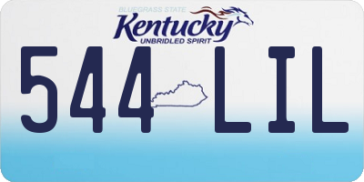 KY license plate 544LIL