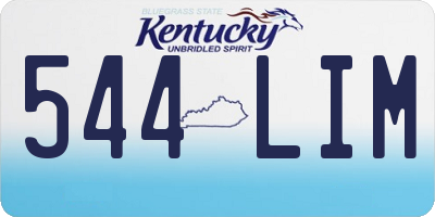 KY license plate 544LIM
