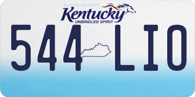 KY license plate 544LIO