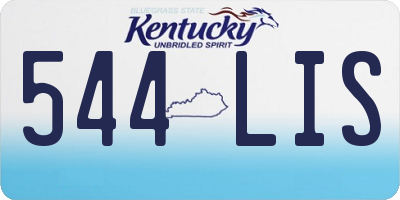KY license plate 544LIS