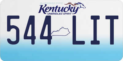 KY license plate 544LIT