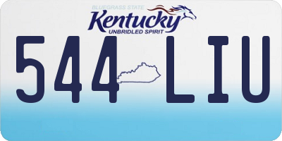KY license plate 544LIU