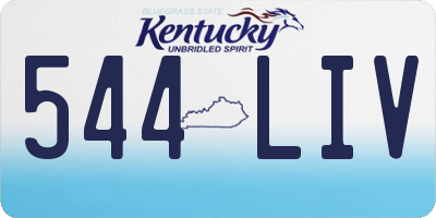 KY license plate 544LIV