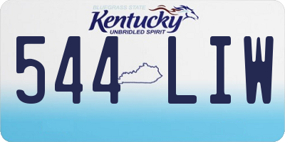 KY license plate 544LIW