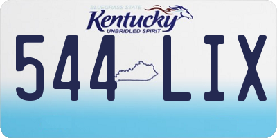 KY license plate 544LIX
