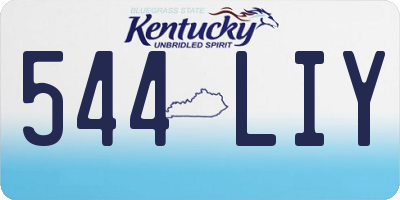 KY license plate 544LIY