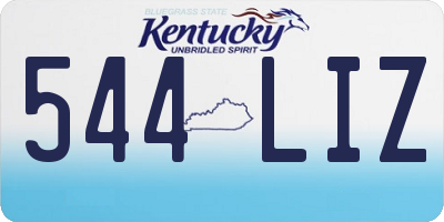 KY license plate 544LIZ