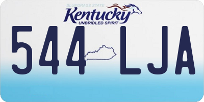 KY license plate 544LJA