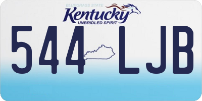 KY license plate 544LJB