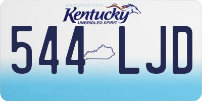 KY license plate 544LJD