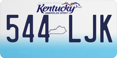 KY license plate 544LJK
