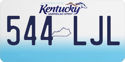 KY license plate 544LJL