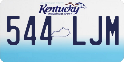 KY license plate 544LJM