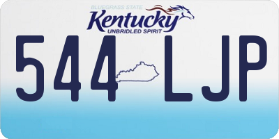 KY license plate 544LJP