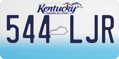 KY license plate 544LJR