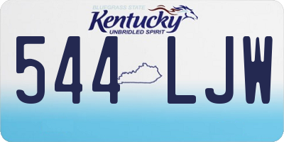 KY license plate 544LJW