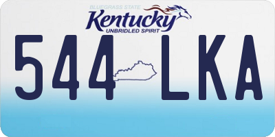 KY license plate 544LKA