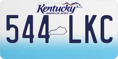 KY license plate 544LKC