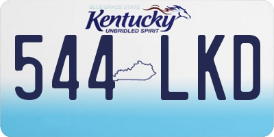 KY license plate 544LKD