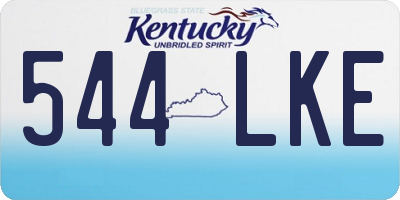 KY license plate 544LKE