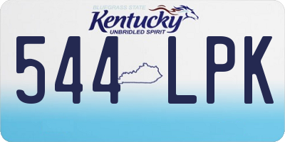 KY license plate 544LPK