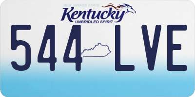 KY license plate 544LVE