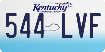 KY license plate 544LVF