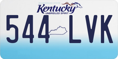 KY license plate 544LVK
