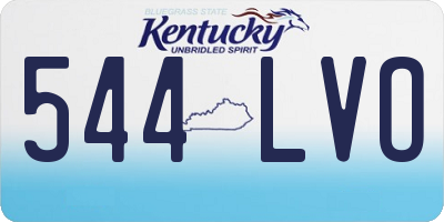 KY license plate 544LVO