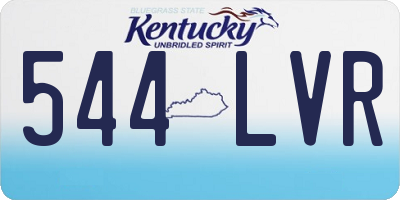 KY license plate 544LVR